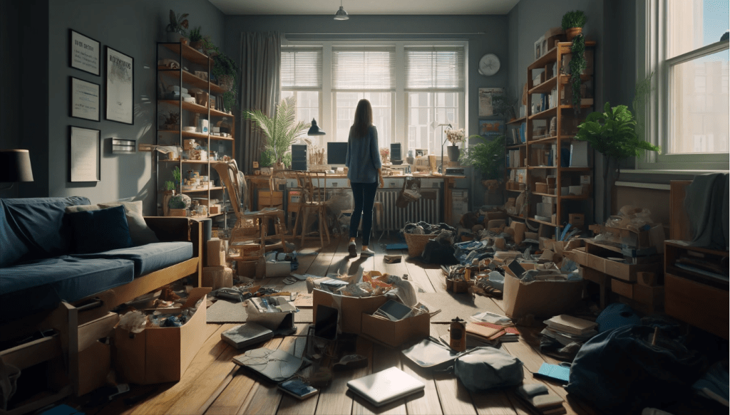 tips voor meer eenvoud en eenvoudiger leven van coach afbeelding chaos rommel